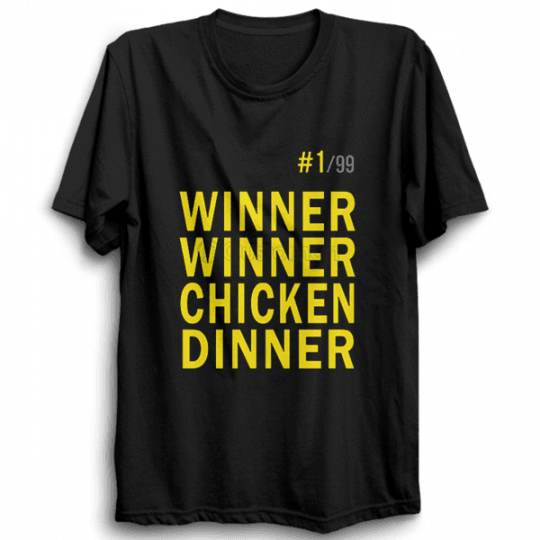 Pubg 08 Winner Winner Chicken Dinner Half Sleeve Black - Winner Winner Chicken Dinner Logo (540x540), Png Download