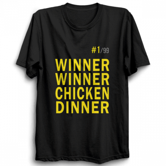 Download Pubg 08 Winner Winner Chicken Dinner Half Sleeve Black