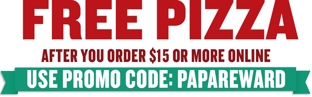 Then You Redeem Your 25 Papa Rewards Bonus Points For - Free Pizza Code For Papa Johns (1069x335), Png Download