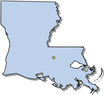 Geography Us States Png Html Download Pngtransparent - Louisiana Map Clip Art (500x456), Png Download