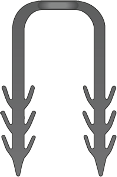 500 Track Staples - Wood (466x660), Png Download