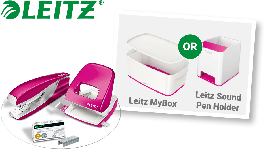 Img Leitz Staplingpunching Theperfectmatch Bd - Leitz Plastic Zak Met Leitz Reclame-opdruk, Kleine (1000x600), Png Download