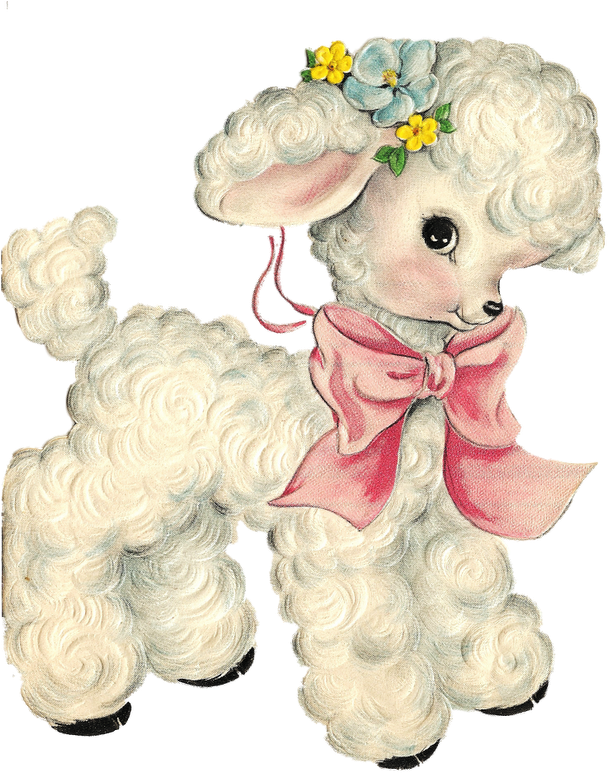 Lamb - Vintage Lamb Clip Art (621x800), Png Download