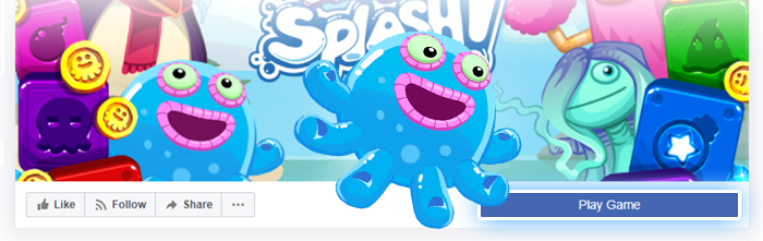 Play Jammer Splash On Facebook - Cartoon (700x221), Png Download