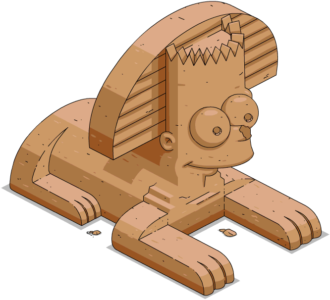 Bart Sphinx Menu - Simpsons Sphinx (666x606), Png Download