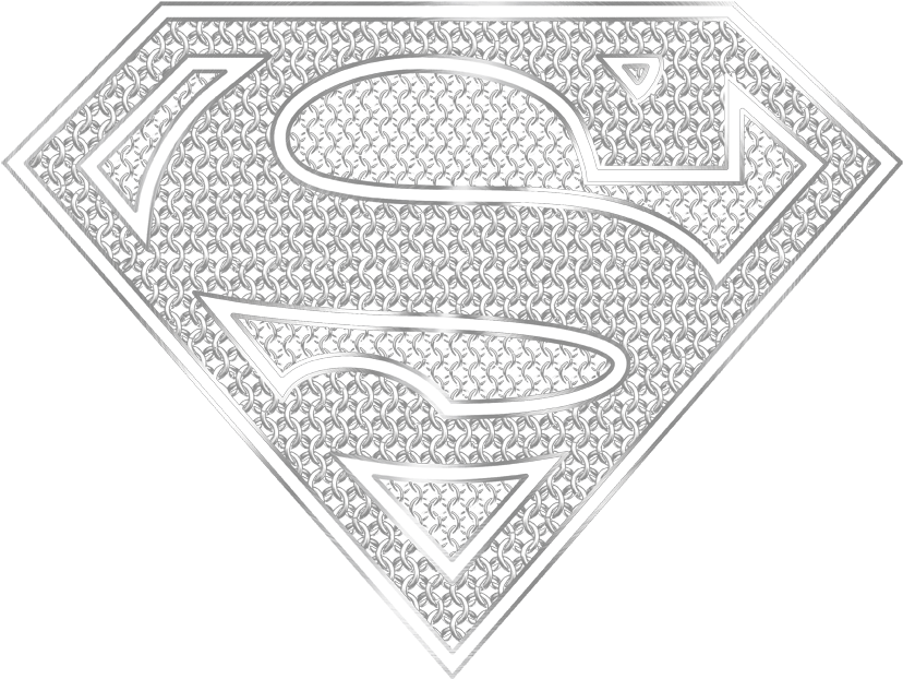 Superman Chainmail Men's Ringer T-shirt - Illustration (864x652), Png Download