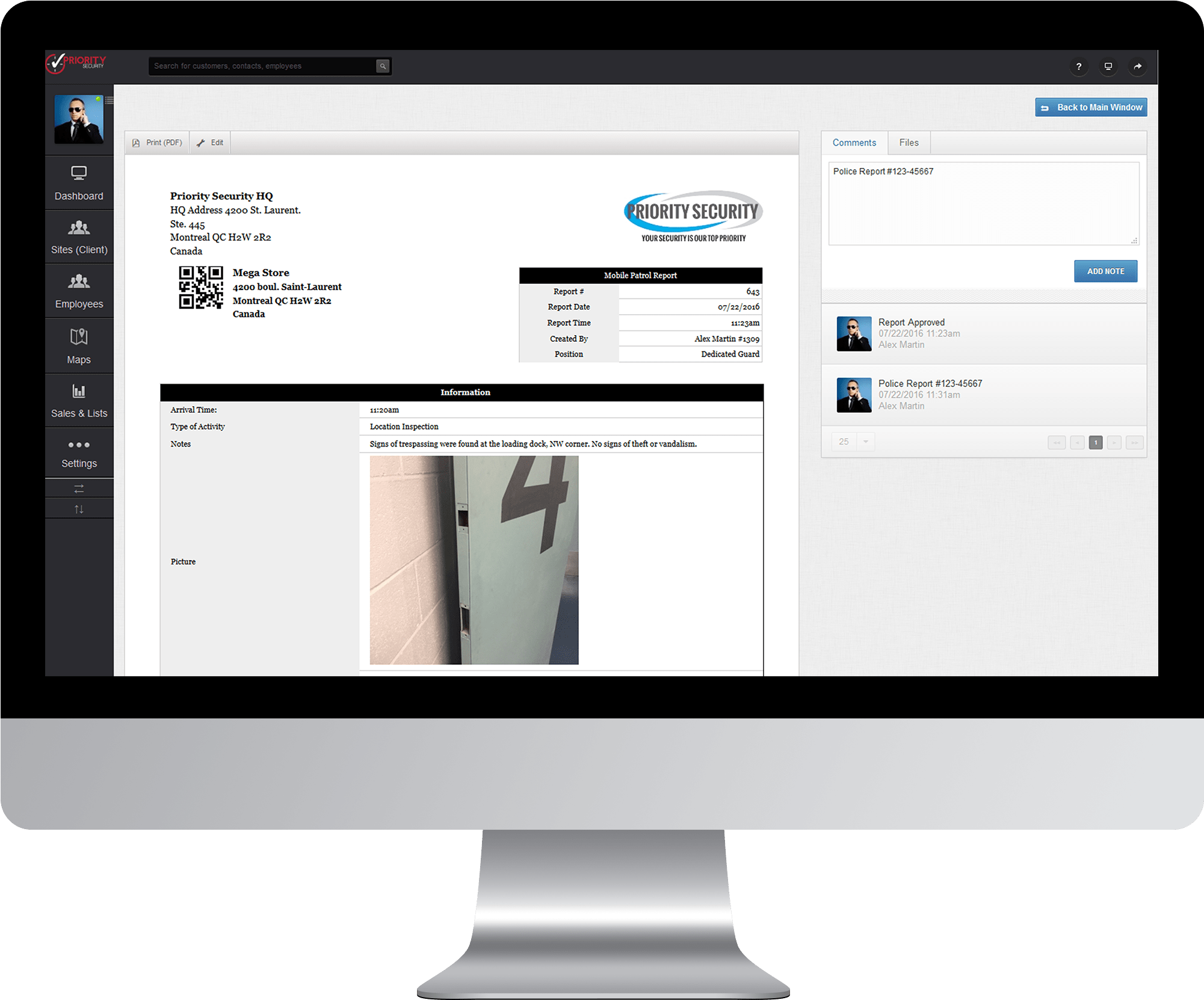 Security Guard Daily Activity Report - Tracktik (2250x1750), Png Download