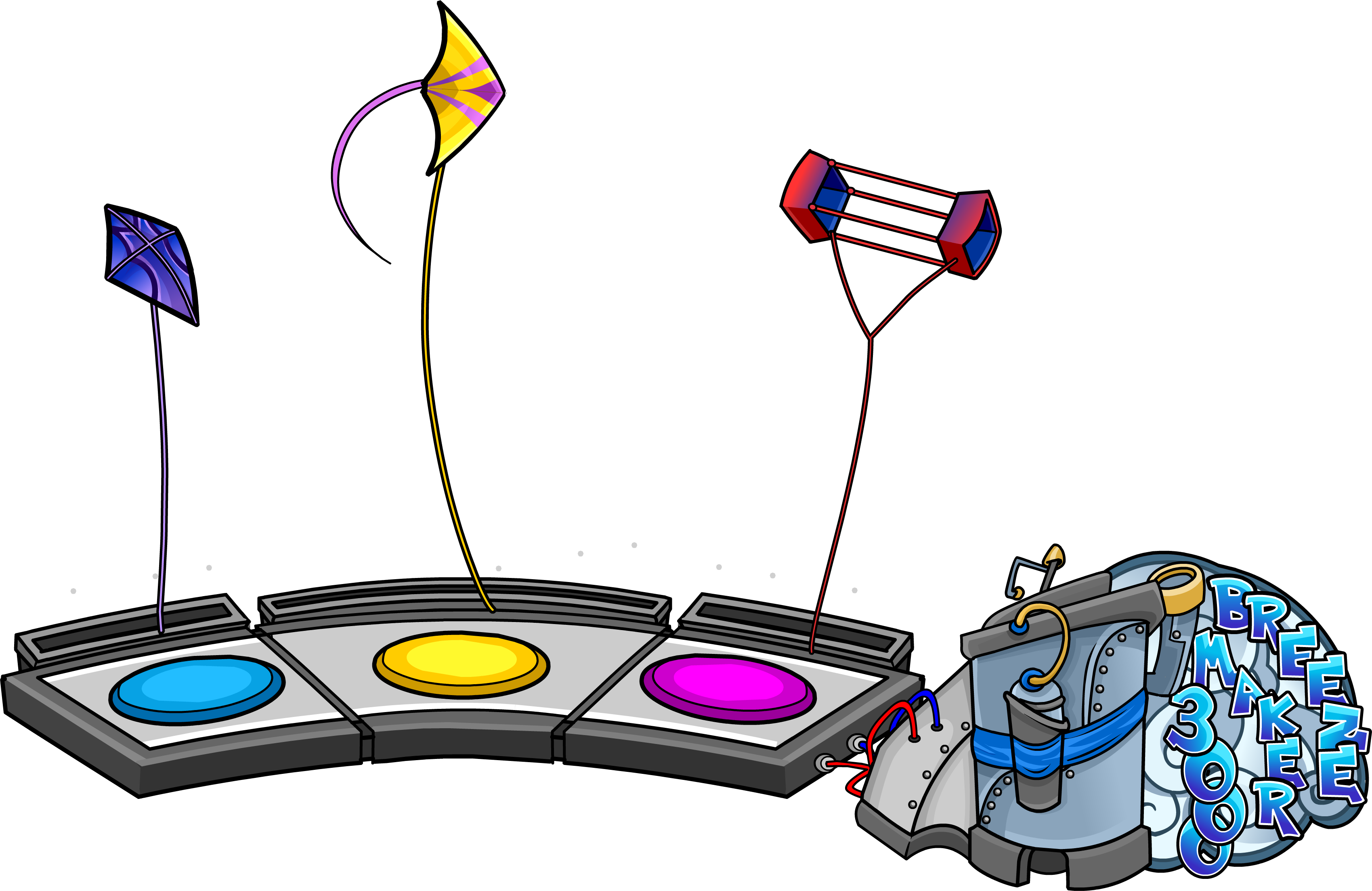 Breeze Maker 3000 Active - Club Penguin Festival (3398x2206), Png Download