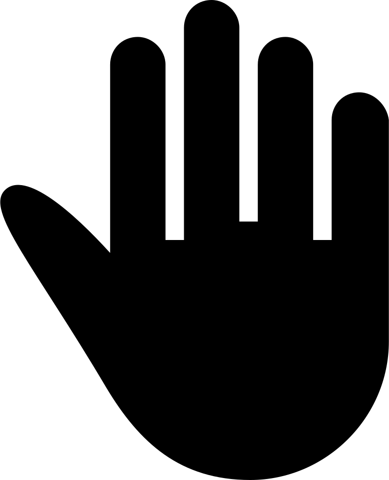 High Five Black Hand Silhouette Comments - Silueta De Mano Negra (794x980), Png Download