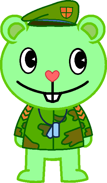 Flippy By Me - Happy Tree Friends Bear (352x599), Png Download