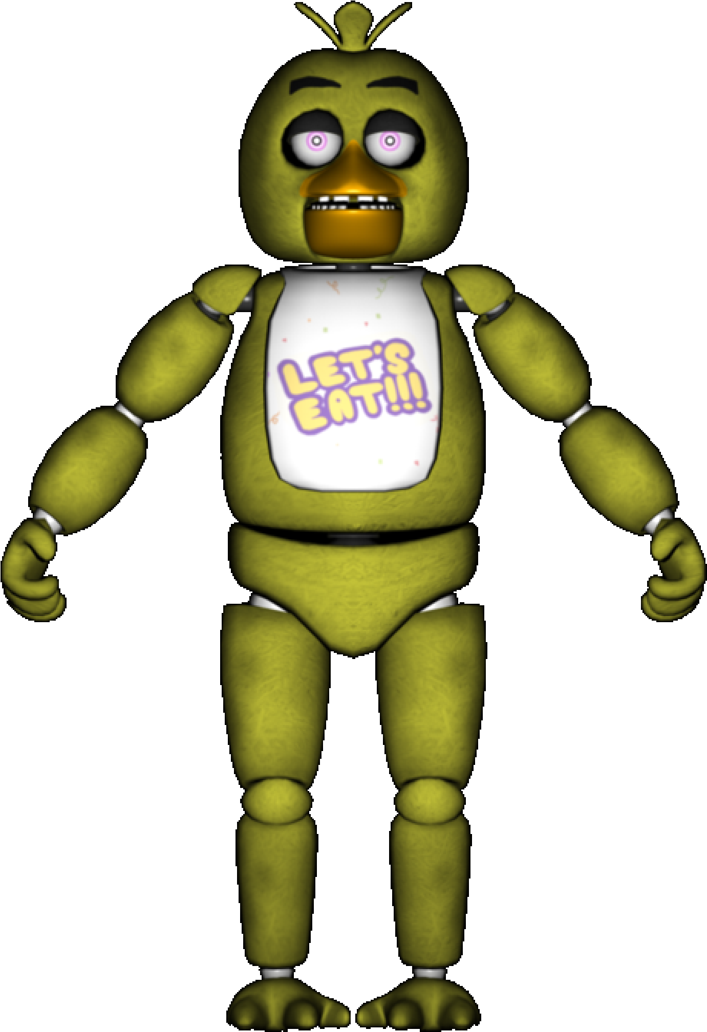 Chica - Stuffed The Real Begin Chica (1455x2085), Png Download