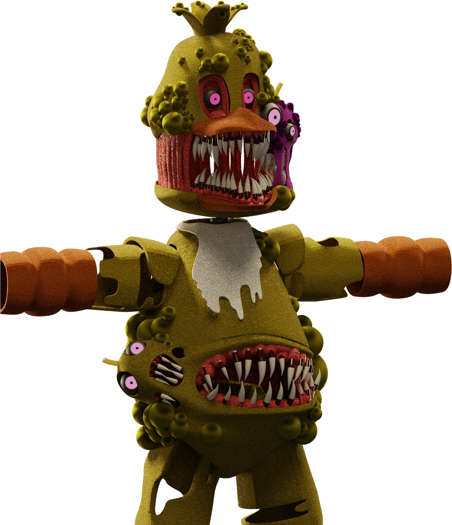 Last Twisted Chica Wip - Twisted Chica Full Body (1685x1912), Png Download