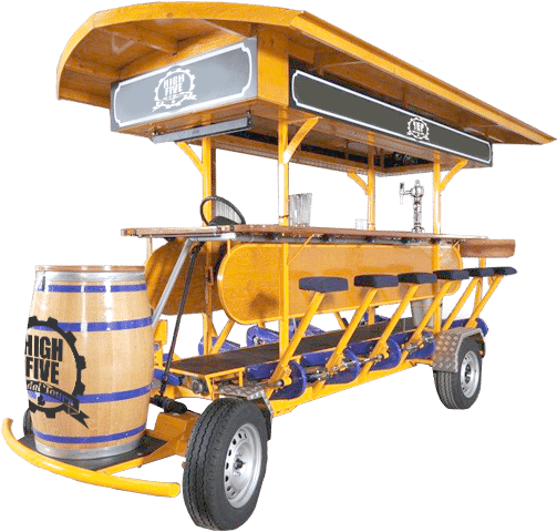 High Five Pedal Tours - Pedal Trolley Frankenmuth (516x483), Png Download