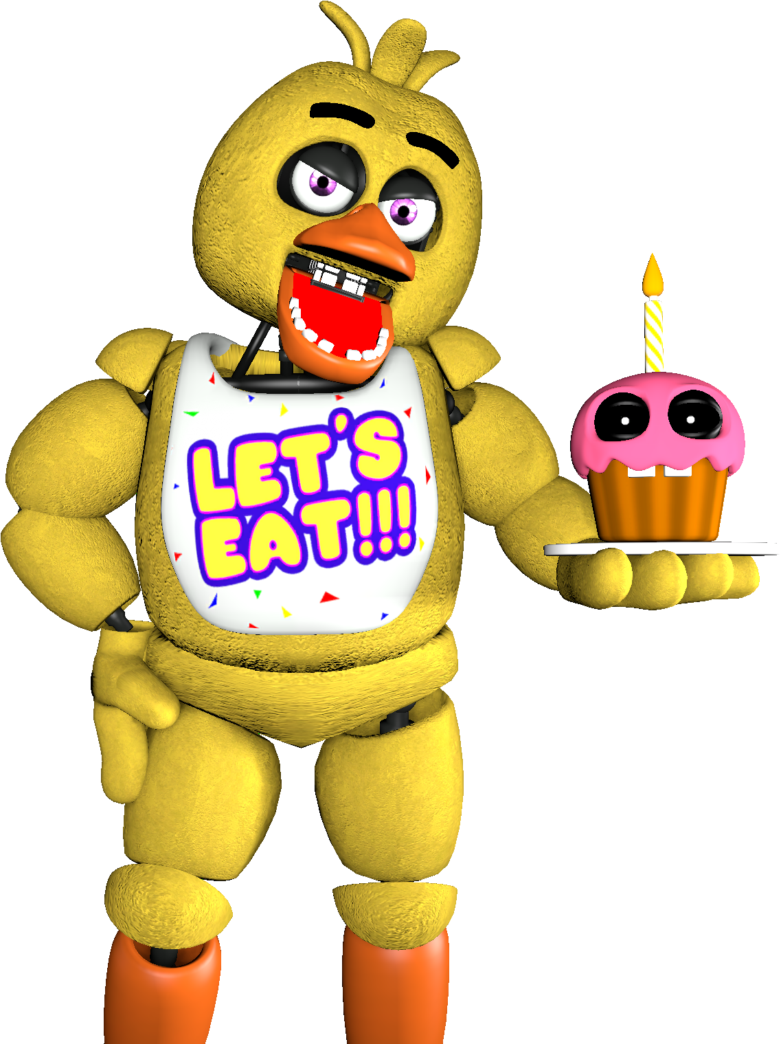 Fnaf Renders Series Album On Imgur Png Chica The Chicken - Five Nights At Freddys Fnaf Lets Eat Mugs (1315x1560), Png Download