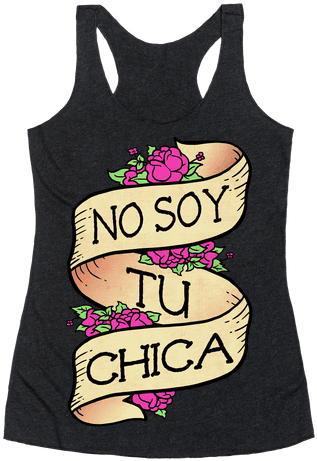 No Soy Tu Chica Racerback Tank Top - Gomez And Morticia Tshirt (484x484), Png Download