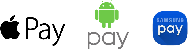 Apple Pay, Android Pay, Samsung Pay Icons - Apple Pay Android Pay Logo (867x223), Png Download