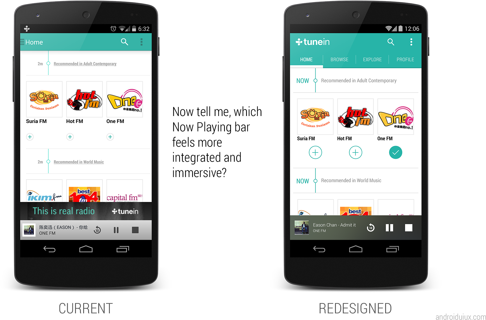 Do You Like The Redesigned Version Of Tunein - Iphone (1880x1200), Png Download