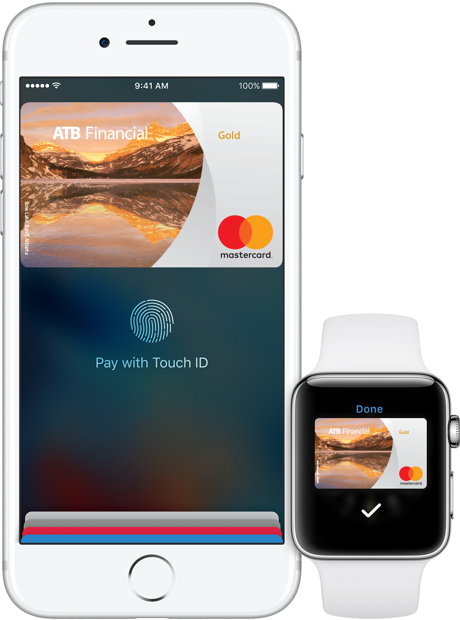 Use Apple Pay With Your Atb Financial Interac® Debit - Apple Pay Watch Mastercard (900x1213), Png Download