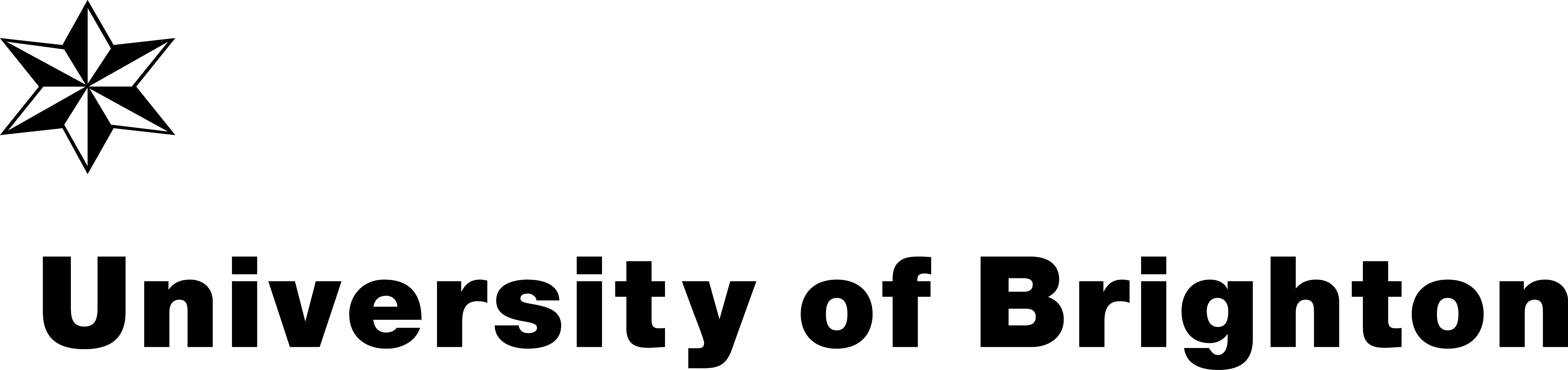 Uob Logo Illustrator Black - University Of Brighton Logo (4730x1118), Png Download