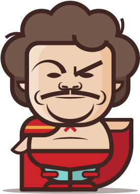 Black And White Download Loogmoji Loogart Of Nacho - Nacho Libre Cartoon (500x500), Png Download