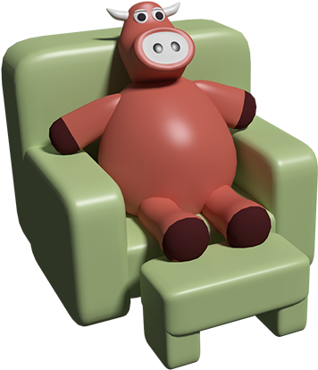 Bull-lazy - Chair (469x480), Png Download