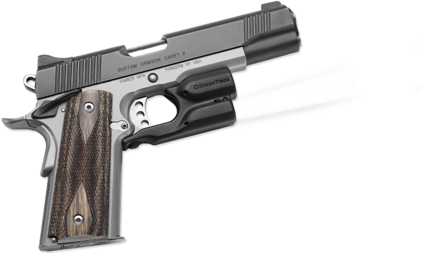 Crimson Trace Has Just Released Their Lightguard Weapon-mounted - Crimson Trace Ltg-701 1911 Lightguard Front Activation (640x457), Png Download