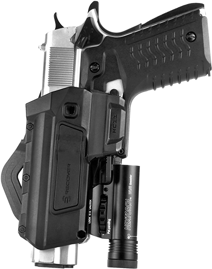 Hc11 - Holster For Pistols With Lights (500x667), Png Download