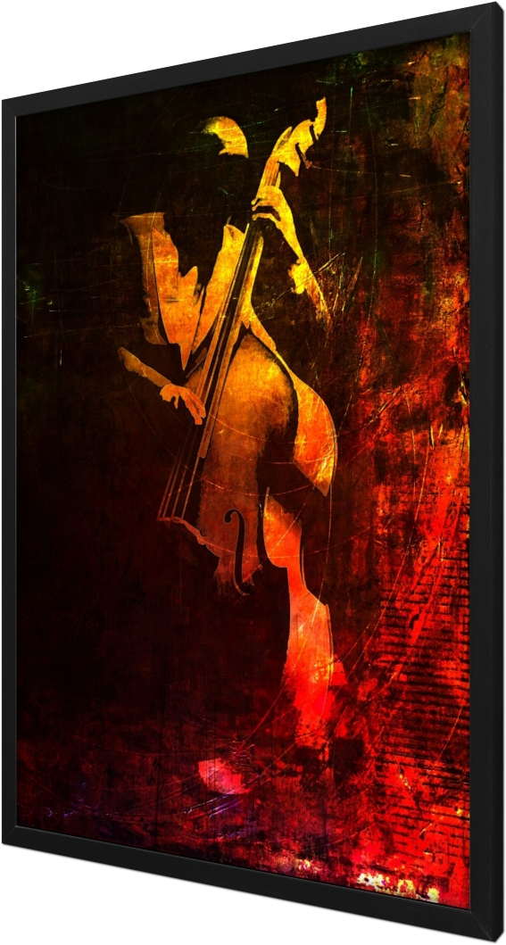 The Color Of Music - Double Bass (567x1059), Png Download