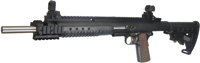 1911 Carbine Conversion Unit - 1911 Carbine Kit (700x233), Png Download