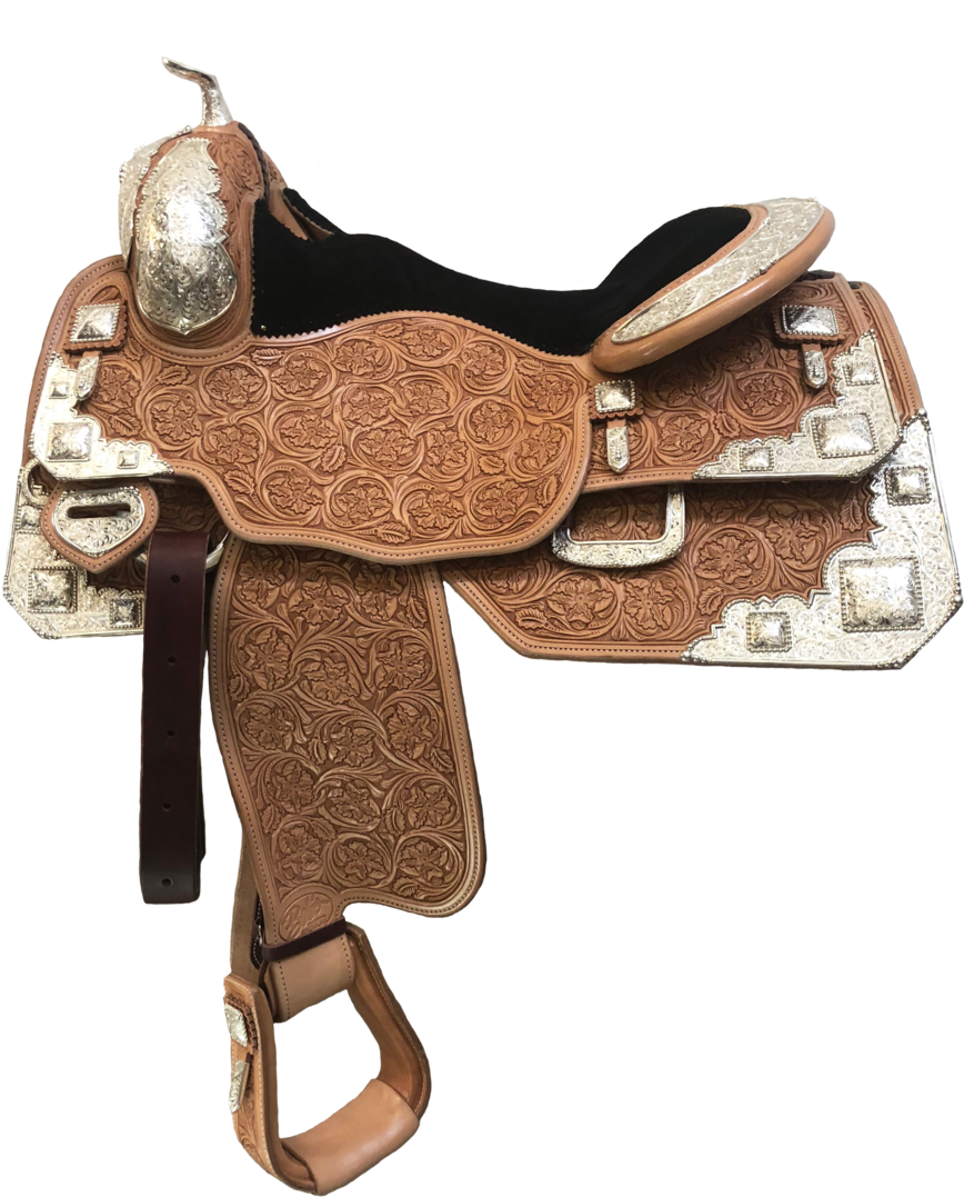 B17-681 Silver Show Saddle (1000x1321), Png Download