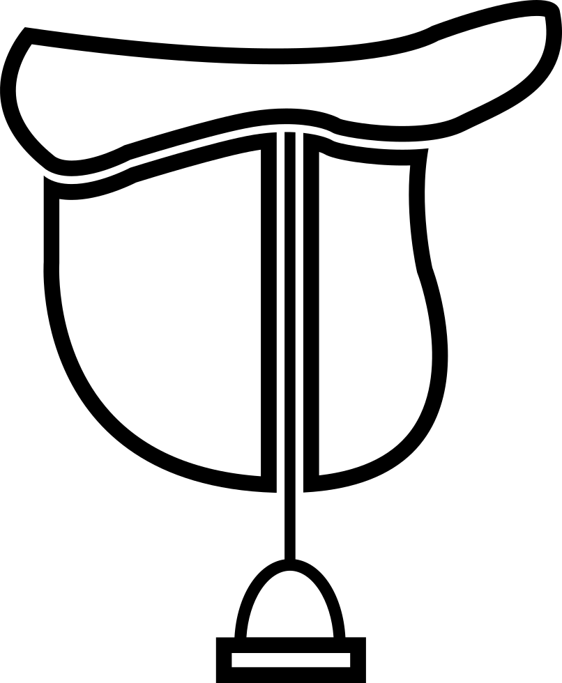 Horse Saddle Comments - Outline Of A Saddle (806x980), Png Download