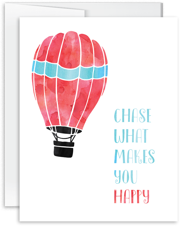 Chase What Makes You Happy Card [product Type] - Happiness (1000x1000), Png Download