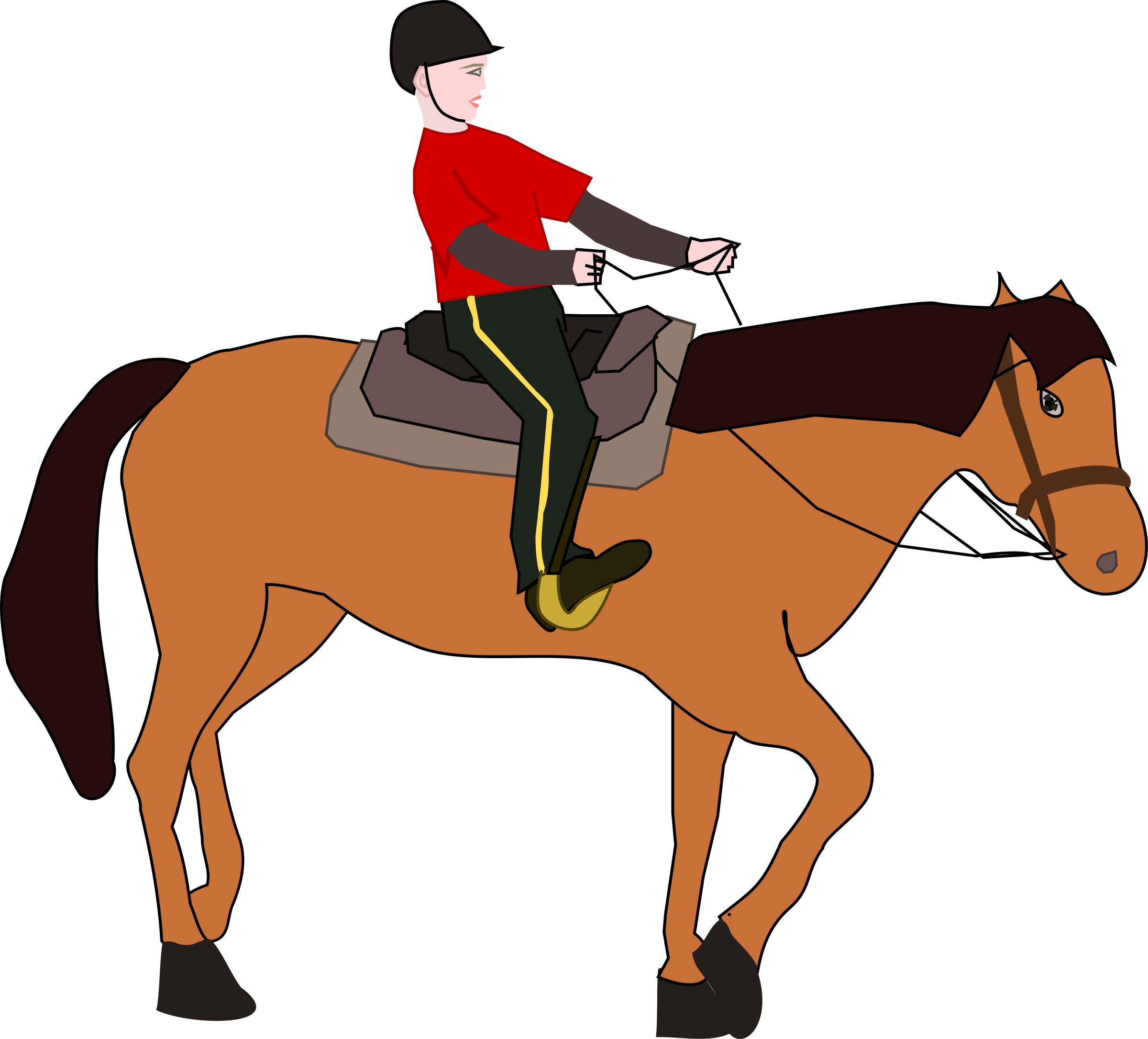 Clipart - Horse Riding Clipart (2400x2172), Png Download