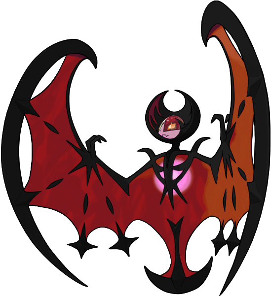 Crimsonmoonlunala - Pokemon Sun And Moon Silhouette (600x600), Png Download