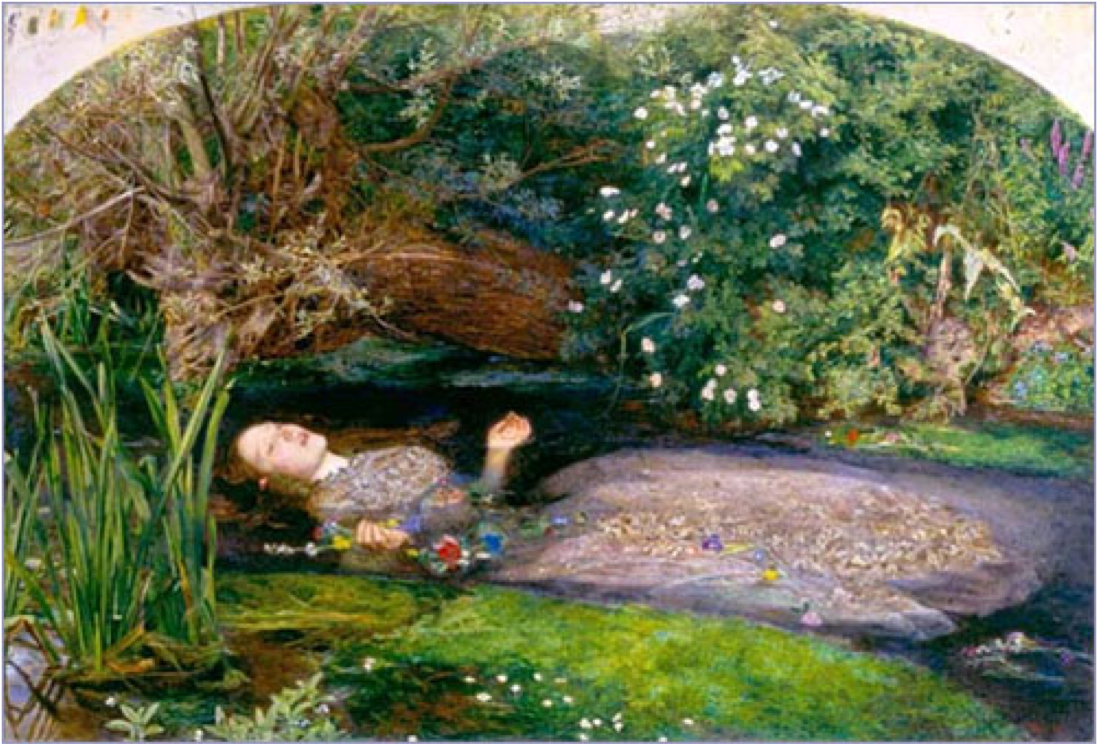 Both - Death Of Ophelia Delacroix (1352x744), Png Download