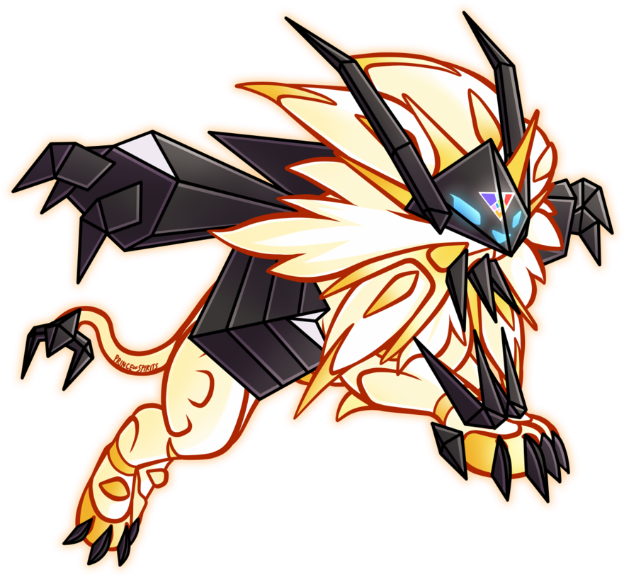 Edited My Solgaleo And Lunala Illustrations Today After - Pokemon Ultra Solgaleo (900x834), Png Download