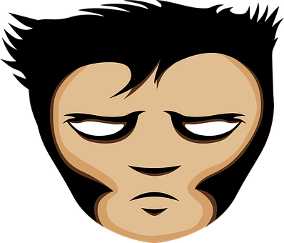 Beard Comic Characters Hair Head Beard Bea - Characters Head Png (398x340), Png Download