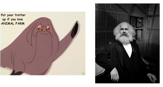 Karl Marx's Theory And Old Major's Belief - Communism (574x307), Png Download