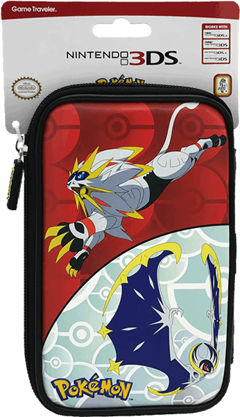 Sun & Moon Solgaleo & Lunala Nintendo 3ds Xl Case - Nintendo 2ds Xl Carrying Case Pokemon (600x600), Png Download