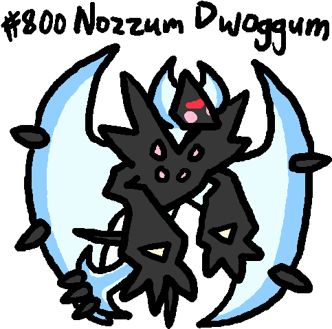 Gotta Popkas, Necrozma Dawn Wings Inherits All Of Lunala's - Cartoon (500x500), Png Download