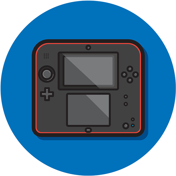 Nintendo 2ds Born - Handheld Game Console (600x626), Png Download