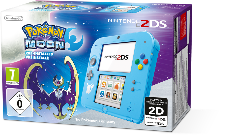 Special Edition Pokemon Moon - 2ds Special Edition Pokemon Sun (1107x862), Png Download