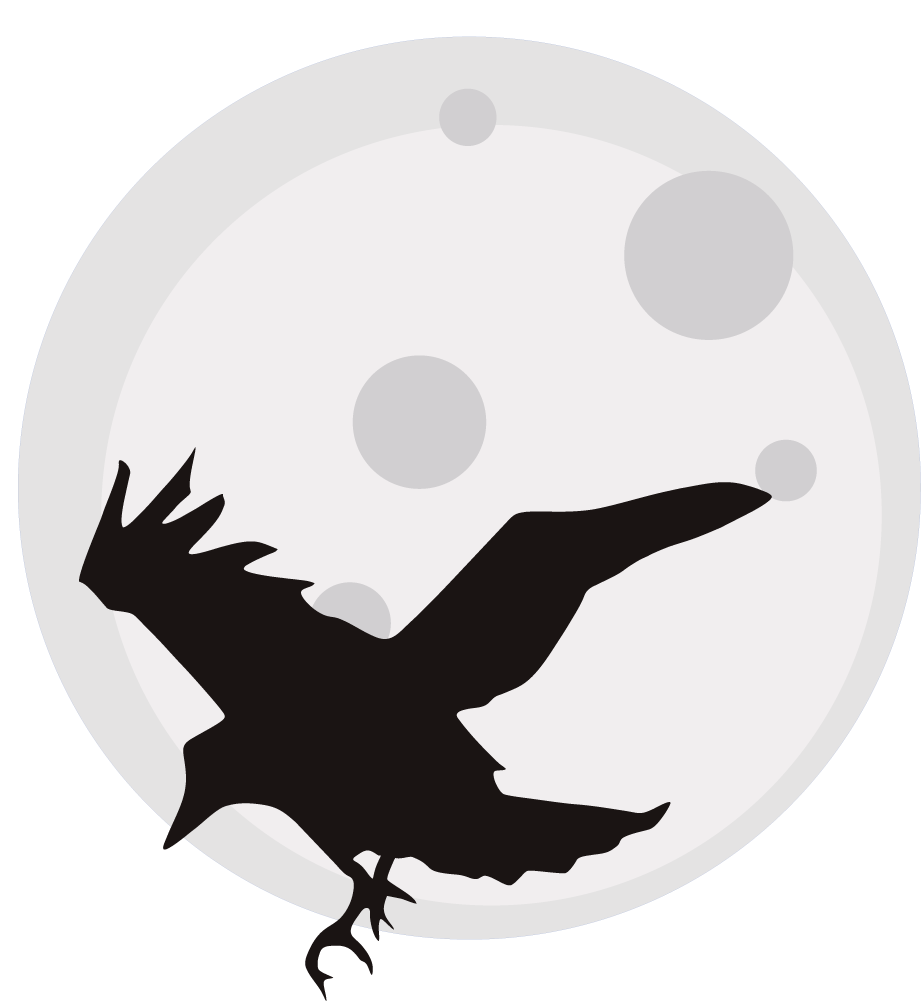 Crow Clip Art Crow Clipart Fans - Raven Silhouette (1000x1000), Png Download
