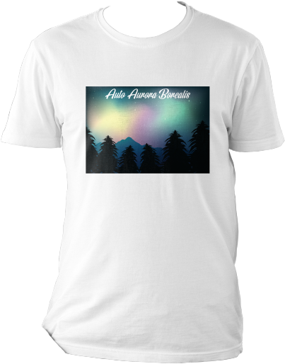 Auto Aurora Borealis T-shirt - Aurora Cannabis T Shirt (593x772), Png Download