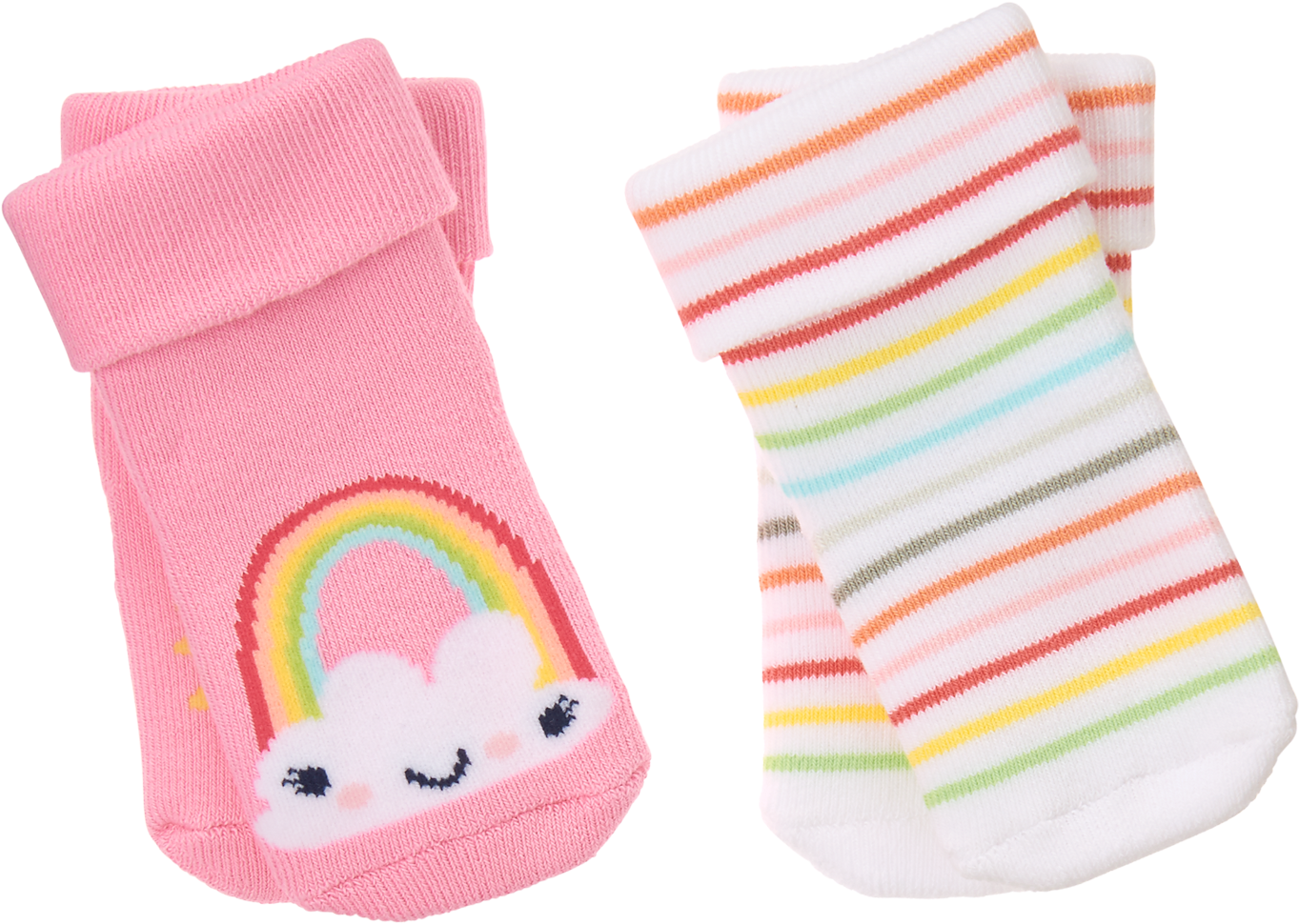 Rainbow Socks 2-pack - Sock (1400x1780), Png Download
