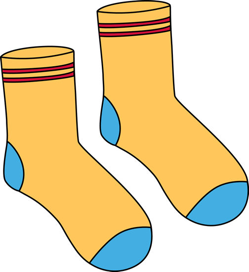 Pair Of Yellow Socks Clip Art - Pair Of Socks Clipart (504x550), Png Download