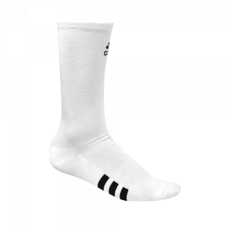 Adidas Golf Single Crew Socks Ae6222 - White Sock Black Background (750x750), Png Download