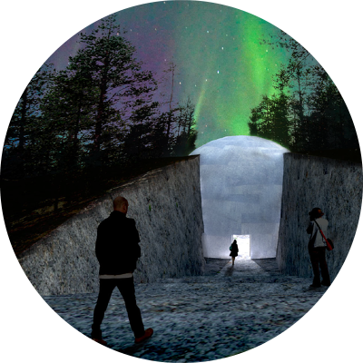 Aurora Borealis Arctic Observatory - Reflection (400x400), Png Download