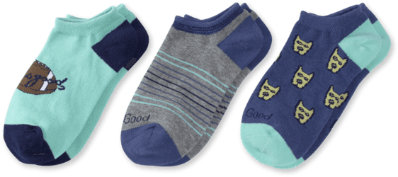 3-pack Boys Rocket & Football Low Cut Socks - American Football (570x570), Png Download