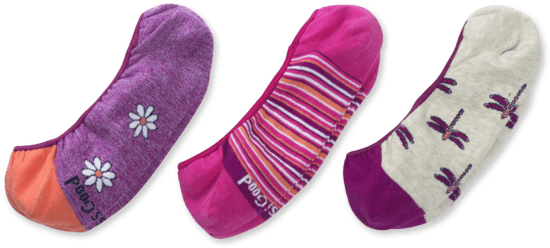 3-pack Women's Daisy & Dragonfly Liner Socks - Sock (570x570), Png Download
